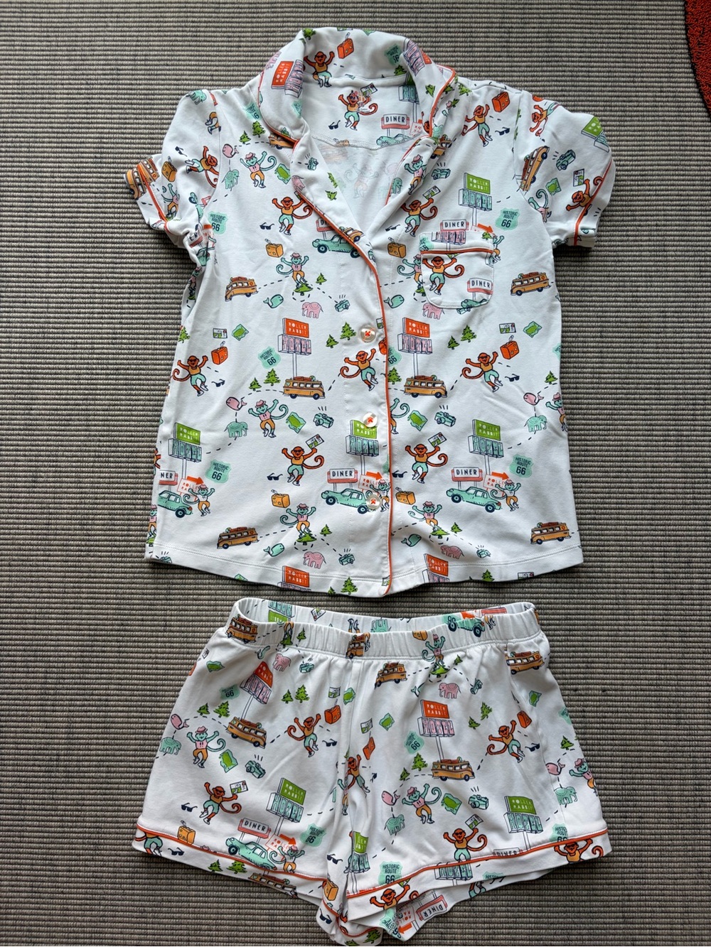 Roller Rabbit Limited Edition On the Road/ Road Trip Pajamas. Size XS